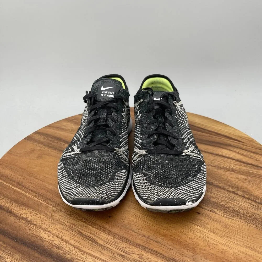 Nike Free TR Flyknit 5.0 Shoes Womens Size 9.5 Black Running Comfort Walking Gym